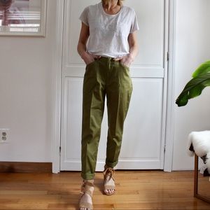 Vintage boyfriend olive trousers